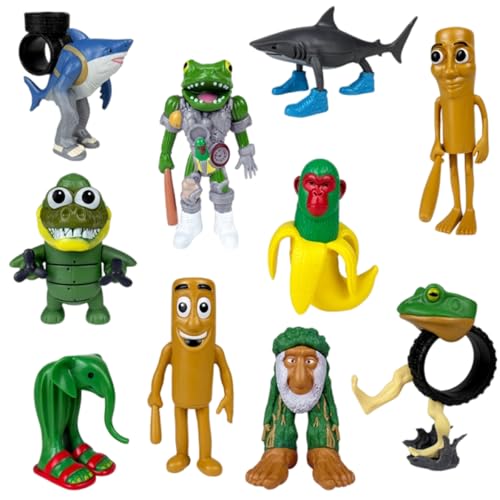 Generisch Italian Brainrot Meme Shark Figuren, Tung Tung Tung Sahur Figur, Tralalero Tralala Kuscheltier, Italian Brainrot Figuren für Kinder & Erwachsene (S-053) von Generisch