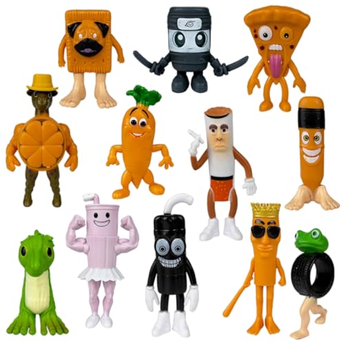 Generisch Italian Brainrot Meme Shark Figuren, Tung Tung Tung Sahur Figur, Tralalero Tralala Kuscheltier, Italian Brainrot Figuren für Kinder & Erwachsene (S-057) von Generisch