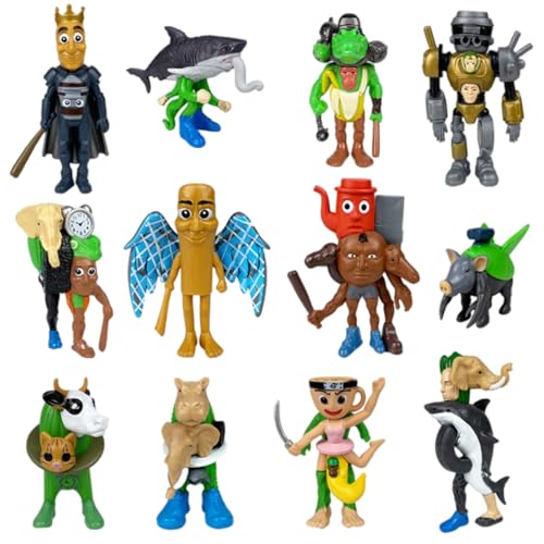 Generisch Italian Brainrot Meme Shark Figuren, Tung Tung Tung Sahur Figur, Tralalero Tralala Kuscheltier, Italian Brainrot Figuren für Kinder & Erwachsene (S-058) von Generisch