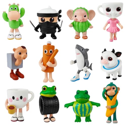 Generisch Italian Brainrot Meme Shark Figuren, Tung Tung Tung Sahur Figur, Tralalero Tralala Kuscheltier, Italian Brainrot Figuren für Kinder & Erwachsene (S-061) von Generisch