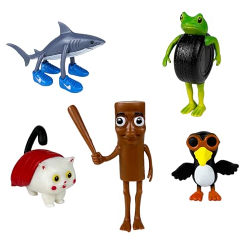 Generisch Italian Brainrot Meme Shark Figuren, Tung Tung Tung Sahur Figur, Tralalero Tralala Kuscheltier, Italian Brainrot Figuren für Kinder & Erwachsene (X) von Generisch