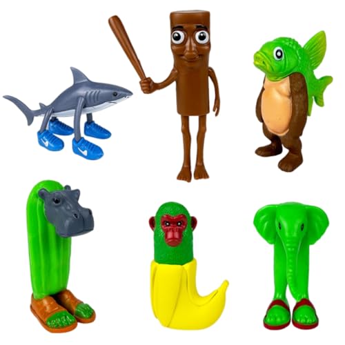 Generisch Italian Brainrot Meme Shark Figuren, Tung Tung Tung Sahur Figur, Tralalero Tralala Kuscheltier, Italian Brainrot Figuren für Kinder & Erwachsene (Y) von Generisch