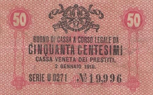 Italien Pick-Nr: M3 gebraucht (III) 1918 50 Centesimi (Banknoten für Sammler) von Generisch