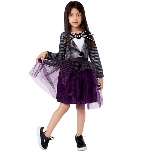 Generisch Halloween Kostüm Kinder Cosplay Kleid mit Fliege Weihnachtsfeier Mädchen Bühnen Kostüm Outfit (L) von Generisch