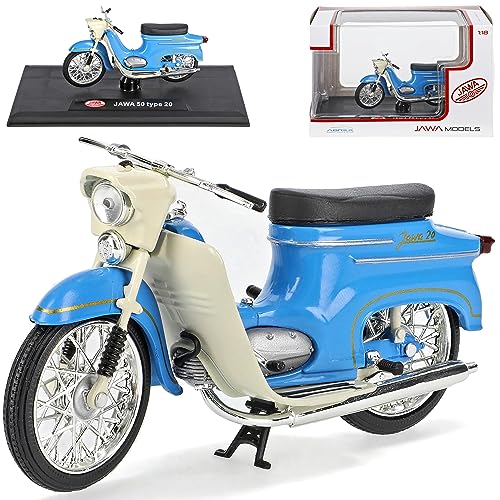 Generisch Jawa 50 Type 20 Blau Beige 1967 1/18 Abrex Modell Motorrad von Generisch