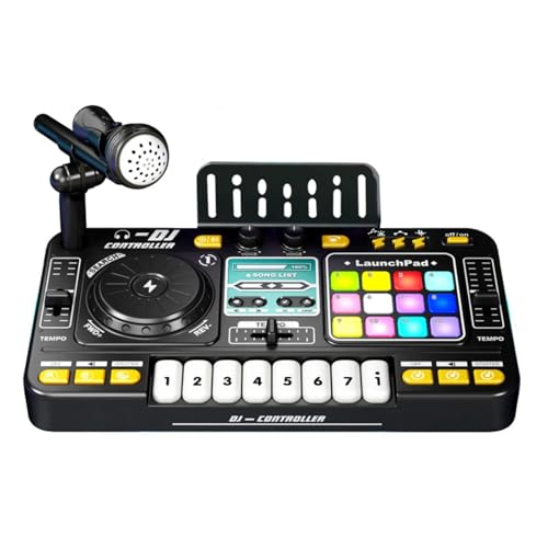 Generisch K inder DJ Mixer Spielzeug, Musical Toy, Musikspielzeug mit Klaviertasten, mit Mikrofon und DJ-Plattenspieler, Reaktionsmusikspiele, Bluetooth-Musikinstrumente für Baby (BK1, Basis-Edition) Generisch K inder DJ Mixer Spielzeug, Musical Toy, Musikspielzeug mit Klaviertasten, mit Mikrofon und DJ-Plattenspieler, Reaktionsmusikspiele, Bluetooth-Musikinstrumente für Baby (BK1, Basis-Edition) von Generisch