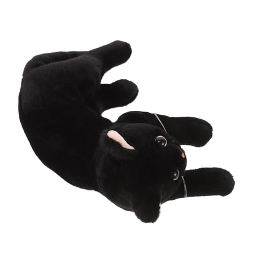 Generisch Katze Plüsch Katze Wie Katze Ausgestopfte Katze Simulation Katze Haustier Heimdekoration Lange Katze Plüschkissen Katzenkörper Plüsch Halloween Katze Halloween Stofftier Schwarz von Generisch