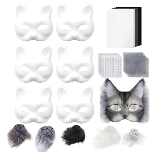 Generisch Katzen-Gesichtsmaske,Gesichtsbedeckung Bastelset | Kleidung, Schuhe & Accessoires Für Kostümfeste, Cosplay, Fotoshootings Und Halloween – Für Kinder, Erwachsene & Freunde Generisch Katzen-Gesichtsmaske,Gesichtsbedeckung Bastelset | Kleidung, Schuhe & Accessoires Für Kostümfeste, Cosplay, Fotoshootings Und Halloween – Für Kinder, Erwachsene & Freunde von Generisch