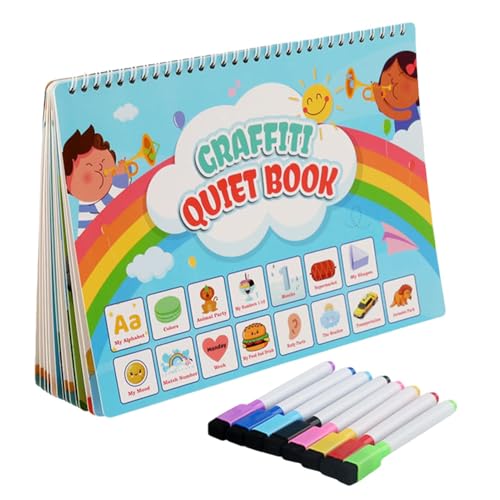 Generisch Kids Cartoon Sticker Book, Quiet Activity Sticker Book | Bildungskinder Aufkleber Buchkalender Form,Home School Unterhaltungsschreiben Sticking Zeichnen Spielzeug tragbar für, Mädchen von Generisch
