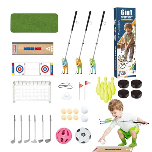 Generisch Kids Golf Set, 6-in-1 Outdoor Golf Game, Multi-Function Toy Putting Ball Set, Fun Parent-Child Sports Activity for & Children Made from Generisch Kids Golf Set, 6-in-1 Outdoor Golf Game, Multi-Function Toy Putting Ball Set, Fun Parent-Child Sports Activity for & Children Made from von Generisch
