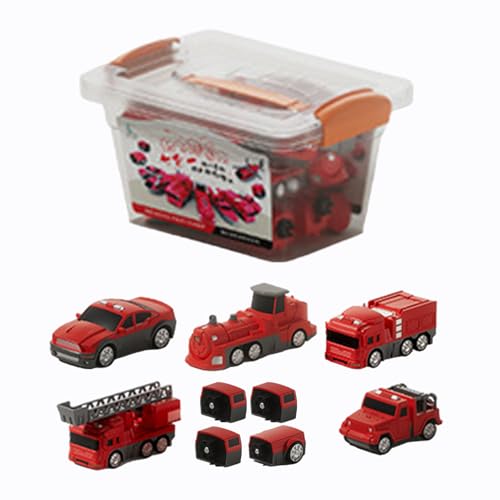 Generisch Kids Play Vehicles, Children's Transforming Magnetic Toy Cars, ABS Vehicle Blocks Assembled, Collectible Figurines for Creative Play in Dormitory and Living Room, 49x36.5x10cm von Generisch