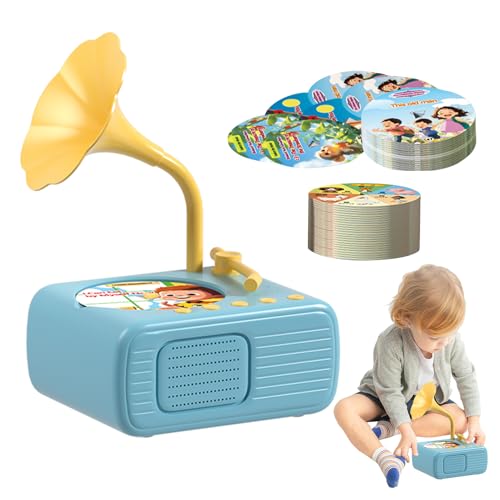 Generisch Kinder Grammophon Lernspielzeug - 96 Karten Musik- Und Story-Player Für Kleinkinder | Interaktiver Phonograph Musikplayer, Frühförderung Spielzeug Für & Mädchen Generisch Kinder Grammophon Lernspielzeug - 96 Karten Musik- Und Story-Player Für Kleinkinder | Interaktiver Phonograph Musikplayer, Frühförderung Spielzeug Für & Mädchen von Generisch