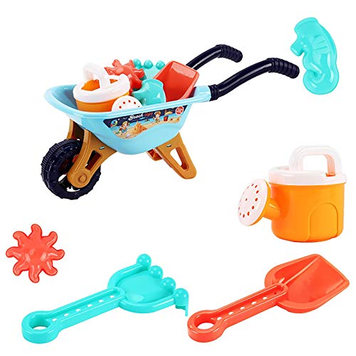 Generisch Kinder Strand-Spielzeug Set, Schubkarre 36x15x15cm mit Sandspielzeug, 6-teilig, Blau/Orange Generisch Kinder Strand-Spielzeug Set, Schubkarre 36x15x15cm mit Sandspielzeug, 6-teilig, Blau/Orange von Generisch