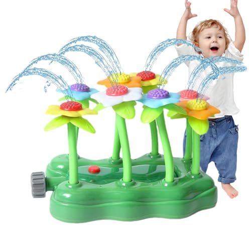 Generisch Kinder-Wassersprinkler für draußen,Sprinkler für Kinder zum Spielen im Freien,Niedlicher drehbarer Wassersprinkler für Kinder in Blumenform | Buntes multifunktionales Wasserspielzeug für den von Generisch