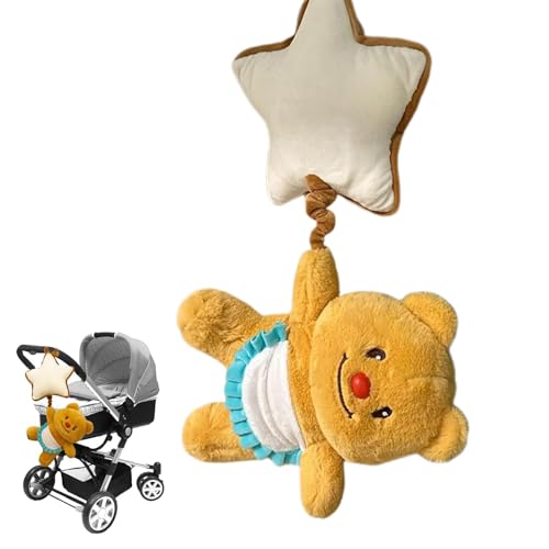 Generisch Kinderwagen Anhänger Bell, Kinderwagen Rasselspielzeug - Butterbär Anhänger Bell Plush Carses Rassle mit Stern - Chime Sensory Toy Toy Soft Music Box für Krippe Generisch Kinderwagen Anhänger Bell, Kinderwagen Rasselspielzeug - Butterbär Anhänger Bell Plush Carses Rassle mit Stern - Chime Sensory Toy Toy Soft Music Box für Krippe von Generisch