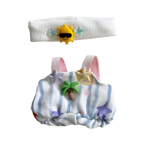 Generisch Kinderwagen Puppenwagen 17 cm große Macaron-Puppenanhänger, Mode-Outfit-Zubehör-Set, Puppenkleidungs-Dekorationsset zur Ausstellung weicher Stoff, süße Ornamente im Puppenbett (A, 5cm) von Generisch