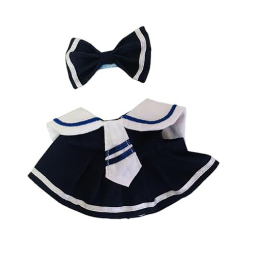 Generisch Kinderwagen Puppenwagen Puppenkleidungsset, süßes Marine-Outfit mit Schleife Knoten, Geburtstagskleidung, Zubehör für 6,7-Puppe, inklusive Kleidung Puppenkleidung 43 cm Mädchen (Blue, 17cm) Generisch Kinderwagen Puppenwagen Puppenkleidungsset, süßes Marine-Outfit mit Schleife Knoten, Geburtstagskleidung, Zubehör für 6,7-Puppe, inklusive Kleidung Puppenkleidung 43 cm Mädchen (Blue, 17cm) von Generisch