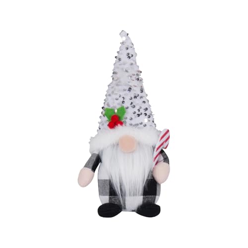 Generisch Kinderwagen Puppenwagen Weihnachtswichtel, handgefertigter weicher Weihnachtswichtel als Weihnachtsschmuck, Dekoration Partyzubehör. Puppenbettzeug (White, 27X15X9CM) von Generisch