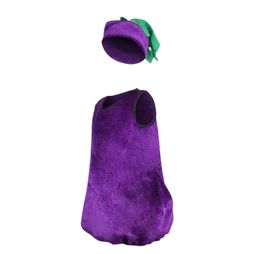 Generisch Kinderwagenanzug für Kinder, Show-Kleidung, Show-Kleidung Baby Socken 6~12 Monate Auberginen-Gemüse-Kostüme für Kinder, Show-Kleidung, Show-Kleidung (Purple, 3-4 Years) von Generisch
