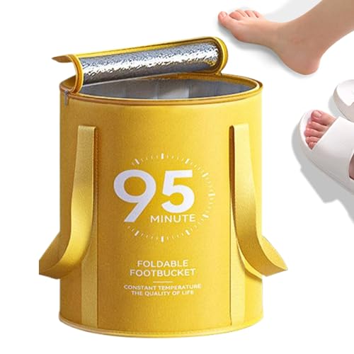 Generisch Klappes Fußbad - tragbares Becken mit Einer rutschfesten Basis | Behälter für häusliche Pflege, Auflage, Dusche, Reisen, Reinigung, optimierte Temperaturkontrolle von Generisch