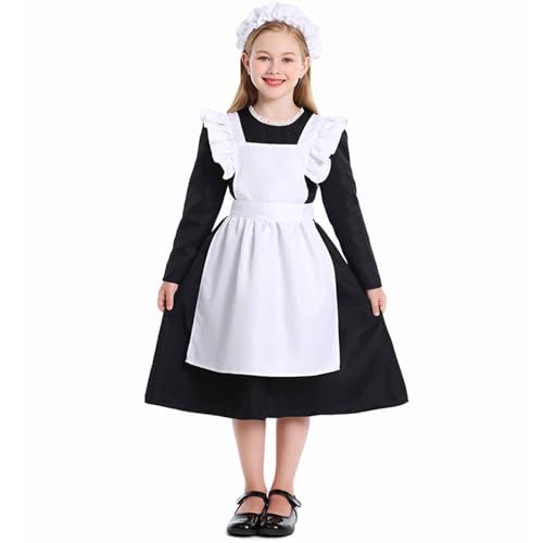Generisch Kleid Set Mädchen Maid Cosplay Kleider Dienstmädchen Kostüm Mit Schürze Und Kopftuch Halloween Karneval Festkleider A-Linie Langarm Partykleid Süßes Weich Kostüme White L Generisch Kleid Set Mädchen Maid Cosplay Kleider Dienstmädchen Kostüm Mit Schürze Und Kopftuch Halloween Karneval Festkleider A-Linie Langarm Partykleid Süßes Weich Kostüme White L von Generisch