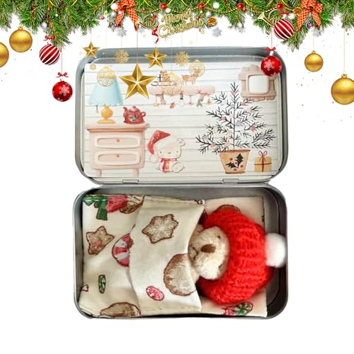 Generisch Kleine Taschenbär-, Taschenbär,Weiches Stoffpuppenspielzeug - Kleines Taschenbär-skarten-Set, Stofftierpuppe für die Weihnachtsfeier, weicher Weihnachtsbär von Generisch