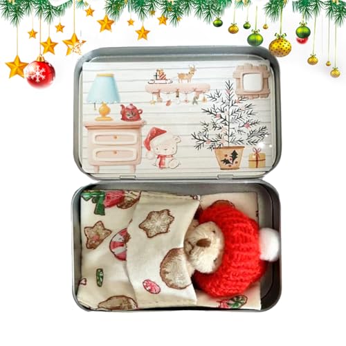Generisch Kleine Taschenbär-, Taschenbär - Kleine Tierpuppen-Plüschtiere - Weihnachtsbox-Bär-Plüschpuppe, weiches Stofftierspielzeug, Taschenbär-skartenset für Weihnachten Generisch Kleine Taschenbär-, Taschenbär - Kleine Tierpuppen-Plüschtiere - Weihnachtsbox-Bär-Plüschpuppe, weiches Stofftierspielzeug, Taschenbär-skartenset für Weihnachten von Generisch