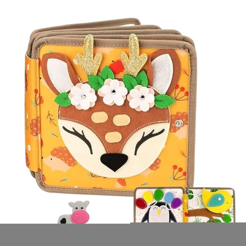 Generisch Kleinkind Beschäftigungsboard,Fühlbuch Beschäftigungsspielzeug - Frühförderung Sensorik Aktivität Entwicklungsbrett Für Reise Kinderzimmer Wohnzimmer Schlafzimmer Ruhiges Spiel von Generisch