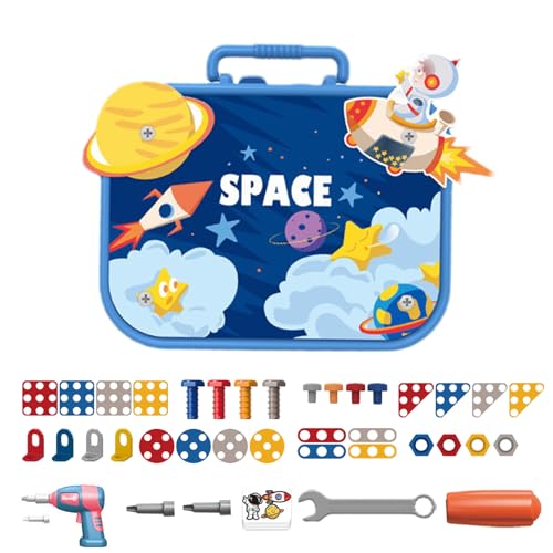 Generisch Kleinkind-Werkzeugkasten, Spielzeug-Werkzeugset - Werkzeugkastenspielzeug mit Bohrer - 211-teiliges Schraubenspielzeug für Kinder, Schraubenspiel, grundlegende Generisch Kleinkind-Werkzeugkasten, Spielzeug-Werkzeugset - Werkzeugkastenspielzeug mit Bohrer - 211-teiliges Schraubenspielzeug für Kinder, Schraubenspiel, grundlegende von Generisch