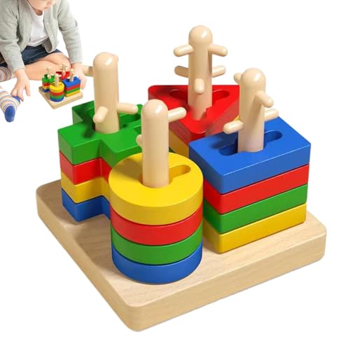 Generisch Kleinkindsortier- und Stapelspielzeug, Form Sorter Toy - Passender Puzzletacker - Farberkennung Spielset für Mädchen im Alter von 3 bis 6 Jahren, lustiges Stapelspiel Generisch Kleinkindsortier- und Stapelspielzeug, Form Sorter Toy - Passender Puzzletacker - Farberkennung Spielset für Mädchen im Alter von 3 bis 6 Jahren, lustiges Stapelspiel von Generisch