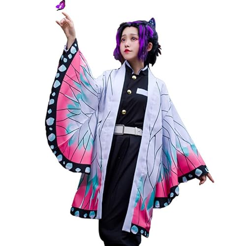 Generisch Kochou Shinobu Cosplay Kostüm Erwachsene Outfit Shinobu Anime Halloween Kostüm Komplettes Set Fanartikel (Kochou Shinobu, M) von Generisch