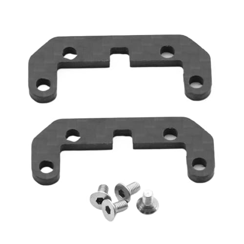 Generisch Kohlefaser-Stabilisatorstangenstütze Halterungsplatte 54514 kompatibel mit 1/10 Skala TT02 TT-02 RC-Auto-Upgrade-Teilen Zubehör von Generisch