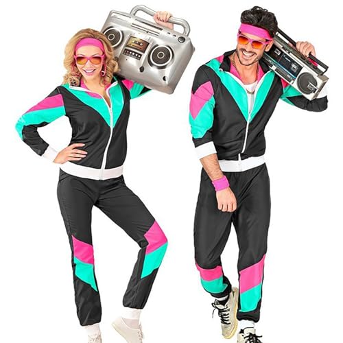 Generisch Kostüm Trainingsanzug, 80er Jahre Outfit, Jogginganzug, Bad Taste Outfit, Faschingskostüme 80Er Jahre KostüM KostüM Damen GrößE 50 von Generisch