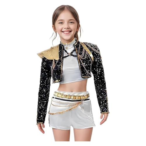 Generisch 𝙆𝙥𝙤𝙥 Demon Cosplay Kinder, Kpop Rumi Mira Zoey KPop Cosplay Rollenspiel Uniform Komplettes Set Halloween Party Karneval Outfits für Frauen von Generisch