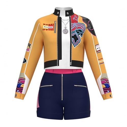 Generisch 𝙆𝙥𝙤𝙥 Demon Hunters Kostüm Mädchen, Rumi Mira Zoey K Pop Cosplay Kostüme Kinder Rollenspiel Uniform Komplettes Set Halloween Party Karneval Outfits 01 von Generisch