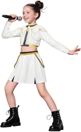 Generisch 𝙆𝙥𝙤𝙥 Demon Kostüm Kinder, Rumi Mira Zoey K Pop Cosplay Rollenspiel Uniform Komplettes Set Halloween Party Karneval Outfits für Frauen von Generisch