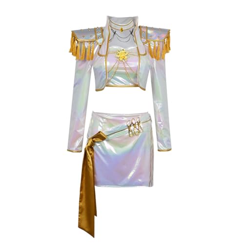 Generisch Kpop Rumi Zoey Mira Cosplay Kostüm für Kinder, Kpop Jäger Kostüm Rumi Mira Zoey Idol Bühnenoutfits Halloween Cosplay Komplettes Set mit Zubehör für Mädchen von Generisch