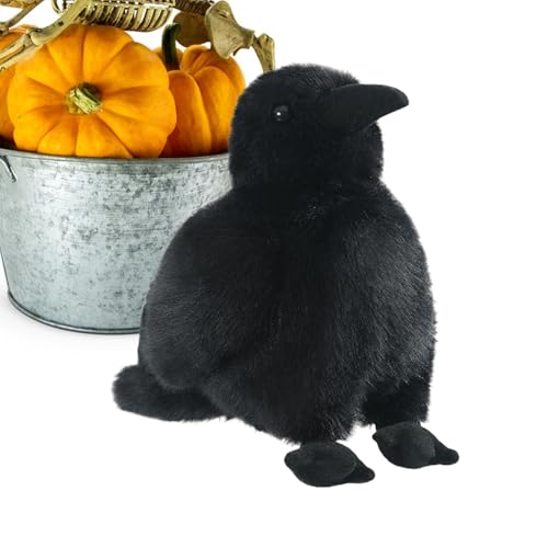 Generisch Krähen Kuscheltier | 15 cm Kuscheltier Kissen zum Umarmen | Halloween Plüschkrähe Spielzeug Kinder ab 3 Jahren Wohnzimmer Kinderzimmer Deko Partydekoration von Generisch