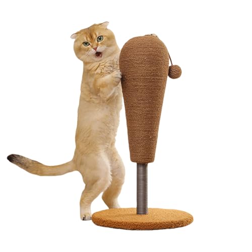 Generisch Kratzerpfosten für Katzen - Pole of Sisal, Möbelschutz mit interaktivem Spielzeughänge Ball für Wohnzimmer Schlafzimmer Spielzimmer von Generisch
