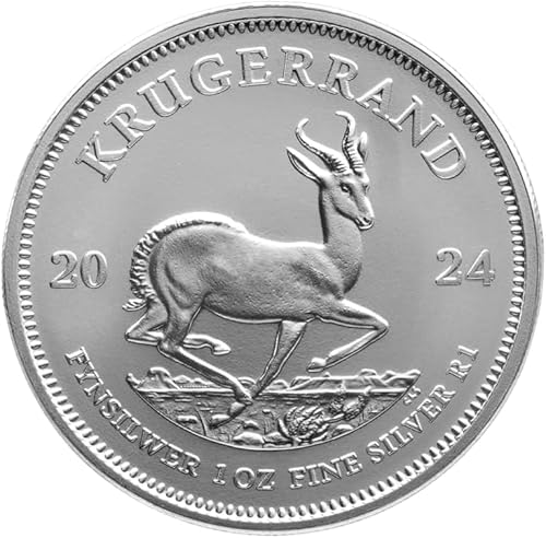 Generisch Krügerrand 1 Unze Silbermünze 2024, 31,1 Gramm 999/1000 Feinsilber in Münzkapsel von Generisch
