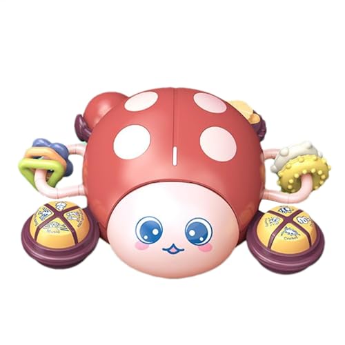 Generisch Ladybug Crawling Toy, Ladybug Musical Toy,Musik Walking Spielzeug farbenfrohen Perlen - Kinderentwicklungsspiel für 0-3 Jahre, Tochter, Kinder von Generisch