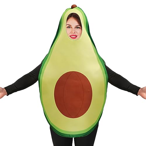 Generisch Lebensmittel Kostüm Für Erwachsene | Unisex Cosplay Outfit,Lustiges Bequemes Avocado Design Karnevalskostüm Für Damen Halloween Partys Und Veranstaltungen von Generisch