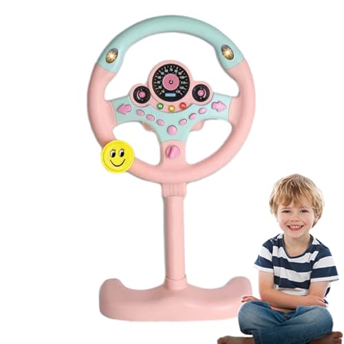 Generisch Lenkradspielzeug für Kinder,Simuliertes Fahrlenkrad für Kinder,Simuliertes Fahrspielzeug mit Licht,Musik und Ton von Generisch