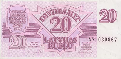 Generisch Lettland Pick-Nr: 39 gebraucht (III) 1992 20 Rublu (Banknoten für Sammler) von Generisch
