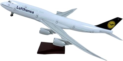 Generisch Lufthansa Boeing 747-8 Flugzeugmodell, 1:160 Maßstab, mit Standfuß, Sammlerstück, Weiß von Generisch