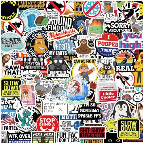 Generisch Lustige Baustellen-Sticker 150 Stück | Elektriker-Sticker für Schutzhelme,wasserdichte Humorvole Aufkleber Cartoon Motive Für Wasserflasche Auto Motorrad Arbeit Generisch Lustige Baustellen-Sticker 150 Stück | Elektriker-Sticker für Schutzhelme,wasserdichte Humorvole Aufkleber Cartoon Motive Für Wasserflasche Auto Motorrad Arbeit von Generisch
