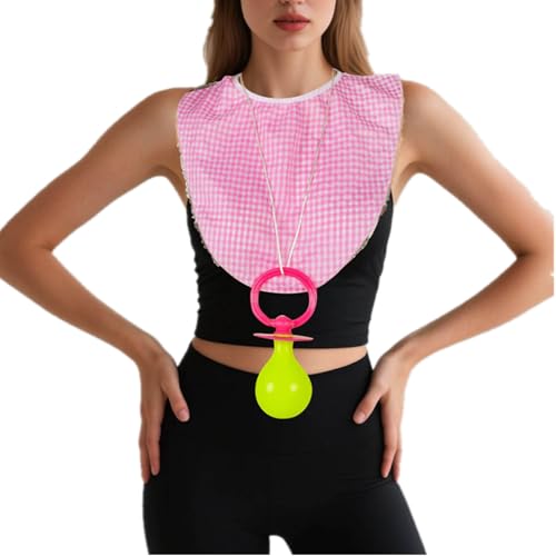 Generisch Lustiges Set für Erwachsene, Cosplay, Schnuller, Lätzchen, Mütze, Halloween, Kostüm, Party, Requisiten, Kinder, Zubehör-Set, 3-teilig (A) von Generisch