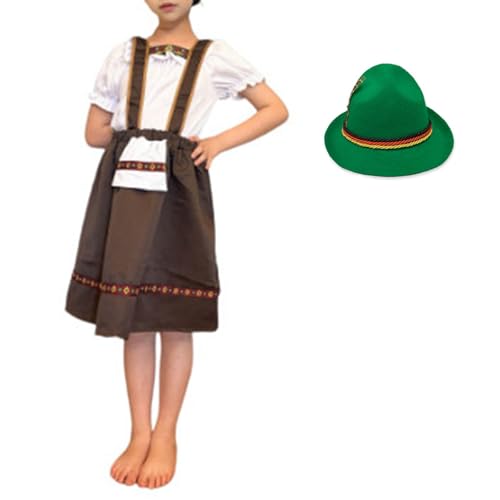Generisch Mädchen Dirndl Kleid Kostüme Zum Oktoberfest Jahrgang Dirndelkleider Und Trachtenhut 2 Teiler Midi Oktoberfest Kinder Outfit Trachtenkleid für Bierfest Volksfest Party Karneval Generisch Mädchen Dirndl Kleid Kostüme Zum Oktoberfest Jahrgang Dirndelkleider Und Trachtenhut 2 Teiler Midi Oktoberfest Kinder Outfit Trachtenkleid für Bierfest Volksfest Party Karneval von Generisch