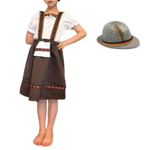 Generisch Mädchen Dirndl Kleid Kostüme Zum Oktoberfest Jahrgang Dirndelkleider Und Trachtenhut 2 Teiler Midi Oktoberfest Kinder Outfit Trachtenkleid für Bierfest Volksfest Party Karneval Generisch Mädchen Dirndl Kleid Kostüme Zum Oktoberfest Jahrgang Dirndelkleider Und Trachtenhut 2 Teiler Midi Oktoberfest Kinder Outfit Trachtenkleid für Bierfest Volksfest Party Karneval von Generisch