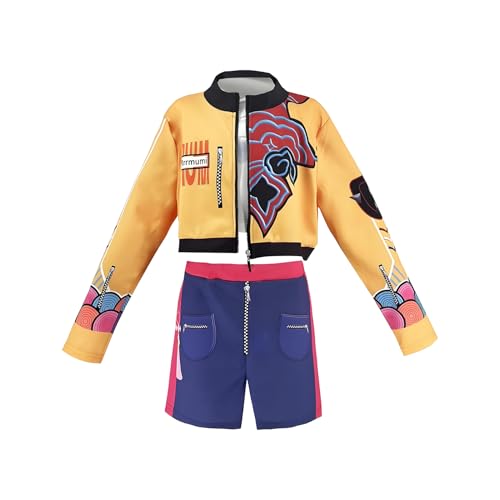 Generisch Mädchen Rumis Kostüm Anime Hunters Cosplay Kostüm Halloween Pop-Sänger Outfit für Kinder 100-160 cm Party Karnevalsbühne Performance Generisch Mädchen Rumis Kostüm Anime Hunters Cosplay Kostüm Halloween Pop-Sänger Outfit für Kinder 100-160 cm Party Karnevalsbühne Performance von Generisch